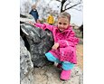 Dětské kalhoty do deště Playshoes s fleecem turquoise 9