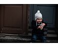 Dětská pletená merino čepice Kama B92 šedá 3