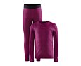 Dětské termoprádlo Craft Core set Warm Baselayer JR růžová