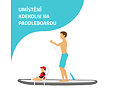 Univerzální sedačka pro paddleboard Yate MIDI šedá