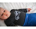 Dětské body Little Angel smyk DR obrázek Outlast® - tm. šedý melír 5