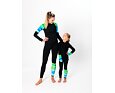 Dětské sportovní legíny Drexiss Shapes - green blue
