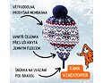 Dětská pletená čepice Kama BW22 s Merinem tmavě modrá 2