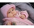 Dětská UV kšiltovka Little Angel Outlast® tenká zavazovací - růžová baby 2