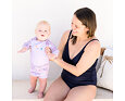 Dětské plavky/kostýmek Splash About Happy Nappy 3/4 rukáv Lilac Spring 7