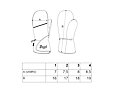 Dětské zimní rukavice Little Angel softshell stretch Outlast® palčáky - černá/výšivka šedá