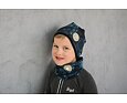 Dětská čepice Little Angel podšitá Outlast® Denim čtverce - černá 2
