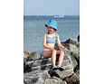 Dětské barefoot boty do vody Playshoes Flowers - petrol 8 Dětský UV klobouk Playshoes Flowers oboustranný - petrol Dívčí plavky s UV dvojdílné Playshoes Flowers - petrol