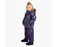 Dětská zimní bunda Huppa Vesa s kožíškem dark lilac pattern 2