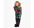 Dětská zimní kombinéza Huppa Wille 2 bright orange pattern / dark gray 2