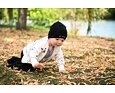 Dětská rozepínací mikina Little Angel Pejsci - béžová 2