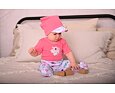 Dětský UV šátek s kšiltem Little Angel Outlast® tenký Motýl - bílá/tyrkys 4