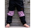 Dětské softshellové kalhoty Promaledobrodruhy bez zateplení black/pink