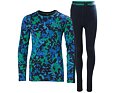 Juniorské termoprádlo Helly Hansen JR Graphic Lifa Merino set - bright green splash camo