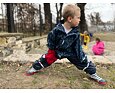 Dětská pláštěnka Playshoes tmavě modrá Staveniště 9