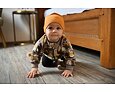 Dětská čepice Little Angel smyk natahovací Outlast ® - medová 3