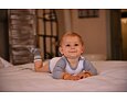 Dětské body Little Angel smyk DR pruh Outlast® - bílá medvěd/pruh bíločerný 3