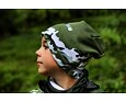 Dětská fleecová čepice Wamu Maskáč - khaki 4