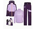 Dětský zimní outfit pro lyžařky dark violet