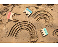 Dřevěné nástroje na písek - tvořte vzory - 3 ks BS Toys Sand Pattern Tools 7