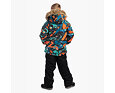 Dětská zimní bunda Huppa Marinel s kožíškem bright orange pattern 3