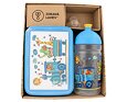 SET ZDRAVÁ LAHEV A ZDRAVÁ SVÁČA svačinový box a lahev 0,5l Vláček se zvířátky 8