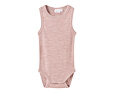 Dětské body s merinem Name It tílko Wax - shadow grey