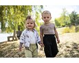 Dětské UV body Little Angel Outlast® tenké KR - bílá káva 2