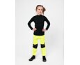 Dětské softshellové kalhoty Drexiss s fleecem neon yellow grey 2