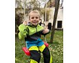 Dětská softshellová bunda Fantom trojbarevná tmavě tyrkysovo šedo limetková