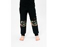 Dětské softshellové kalhoty Drexiss s fleecem black autumn medaw