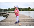 Dětská kšiltovka Little Angel UV Outlast® tenká pirát Květy 3