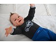 Dětské body Little Angel smyk DR obrázek Outlast® - tm. šedý melír 8