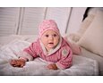 Dětská čepice Little Angel natahovací smyk Outlast® Myšky - sv. starorůžová 2