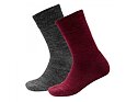 Dětské funkční ponožky s merinem Devold daily medium beetroot mix 2 páry