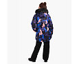 Dětská zimní bunda Huppa Enely s kožíškem blue pattern 3