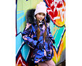 Dívčí zimní kabát Huppa Vivian 2 parka blue pattern 7