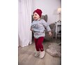 Dětská rozepínací mikina Little Angel podšitá Outlast® Puntík - šedý melír/růžová baby