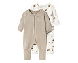Dětský overal Name It Night suit animal - jet stream / aluminum 2pack