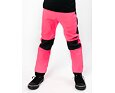 Dětské softshellové kalhoty Drexiss s fleecem neon pink grey