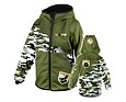 Dětská softshellová bunda Wamu s fleecem Maskáč - khaki
