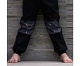 Dětské softshellové kalhoty Promaledobrodruhy bez zateplení black/grey