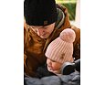 Dětská pletená čepice Little Angel s bambulí a knoflíky Outlast ® - sv. šedá 4