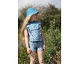 Dětské UV tričko Playshoes Flowers petrol - krátký rukáv 8 Dětský UV klobouk Playshoes Flowers oboustranný - petrol