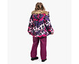 Dětská zimní bunda Huppa Alondra s kožíškem fuchsia pattern 3
