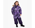 Dětská zimní kombinéza Huppa Wille 2 dark lilac pattern / dark lilac