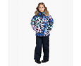 Dětská zimní bunda Huppa Alondra s kožíškem blue pattern 5