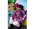 Dětská zimní bunda Huppa Alondra s kožíškem fuchsia pattern 12