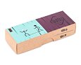 Skákací guma v setu Gumu Klasik double redwine/aqua - 2ks