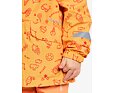 Dětská nepromokavá bunda Didriksons Norma doodle papaya orange - ROSTOUCÍ 10